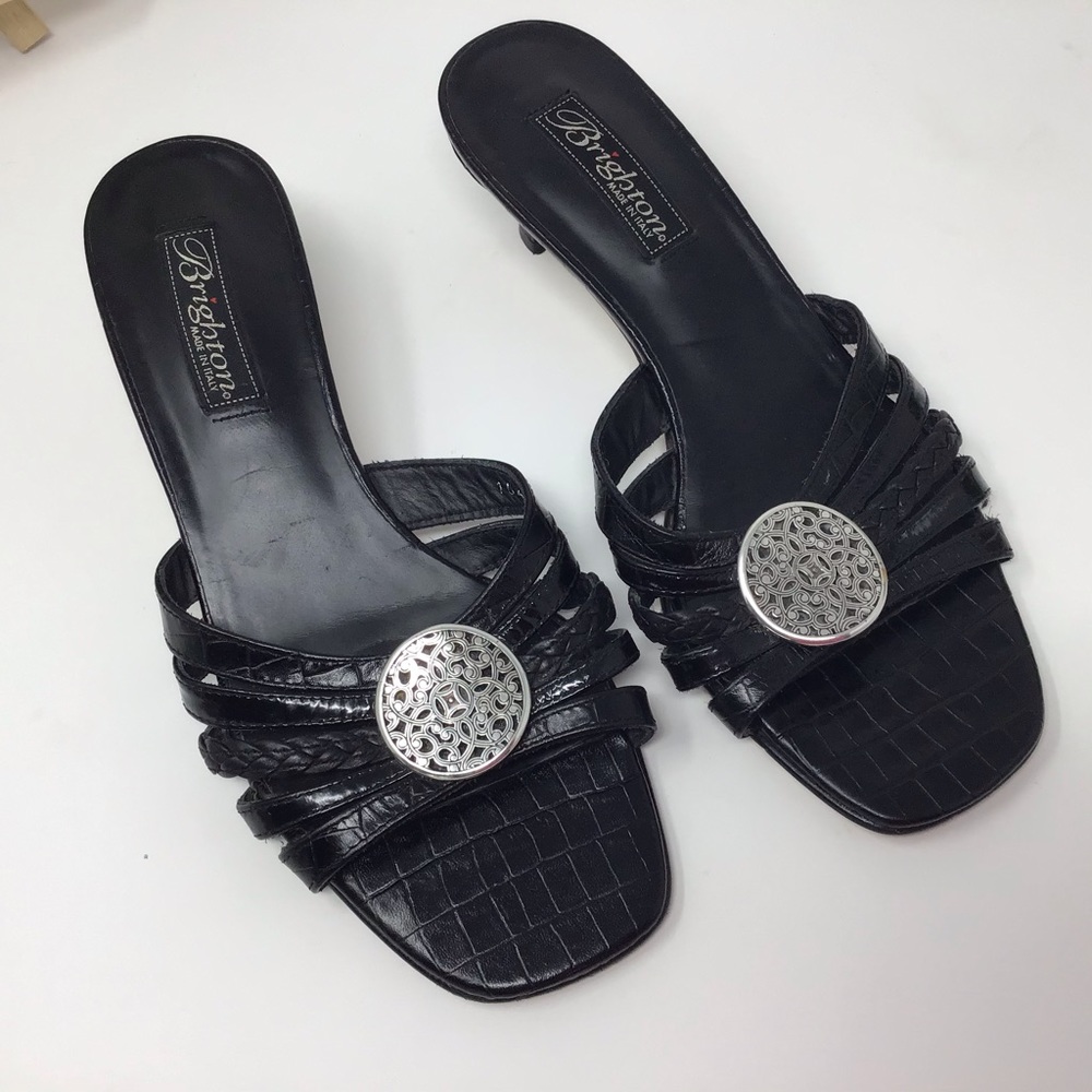 Brighton Kyoto Slip On Shoes w/Kitten Heels Size 8 Absolutely Gorgeous!